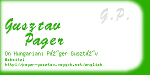 gusztav pager business card